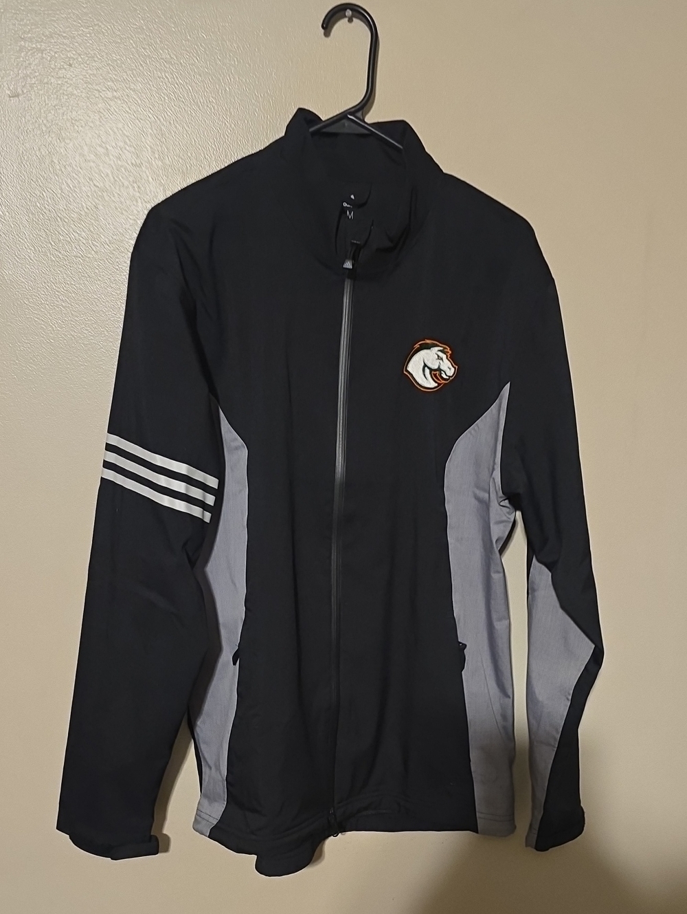 ADIDAS Golf Full Zip Jacket Black Mens Size Medium